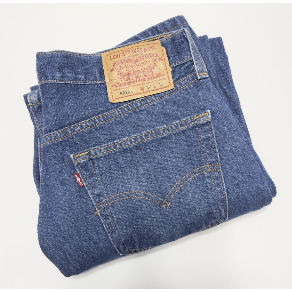 VTg 90's 00's Levi's 501's Jeans Size 32x28 Made In USA Button Fly Y2K Straight